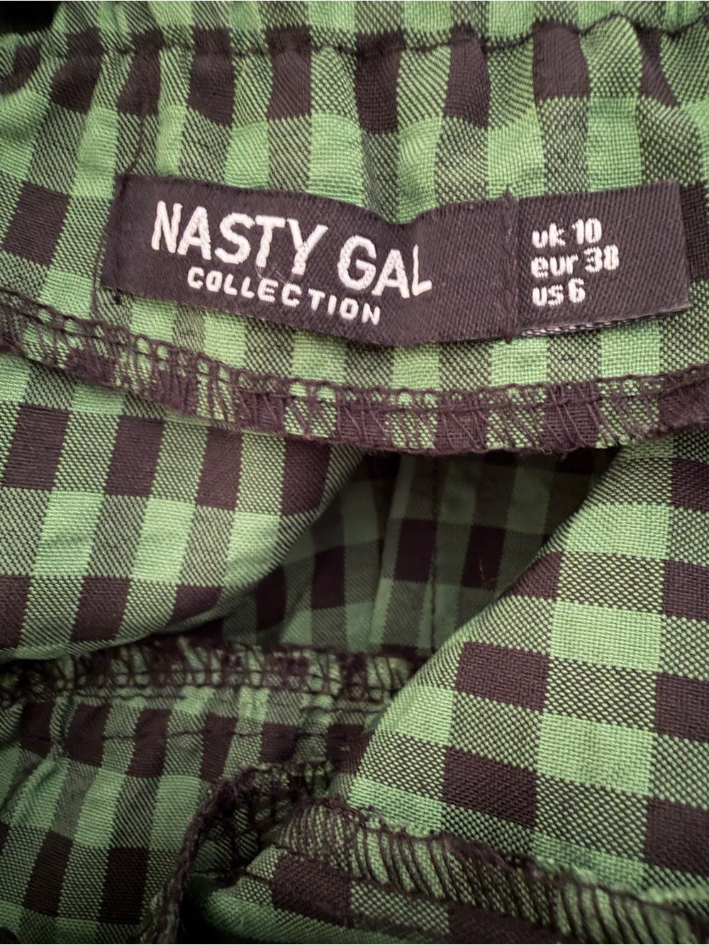 Nasty Gal Green Gingham Tiered Maxi Dress - Picture 3 of 4
